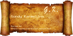 Gundy Karmelina névjegykártya